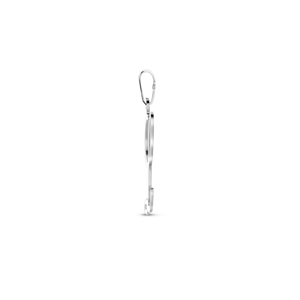 Hanger sierletter L 25 mm zilver #Letter_L