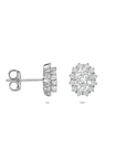Zilveren gerhodineerde oorknoppen zirkonia 10 mm - 1341178