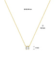 14K geelgoud collier zirkonia 0,8 mm 42 cm 4018340