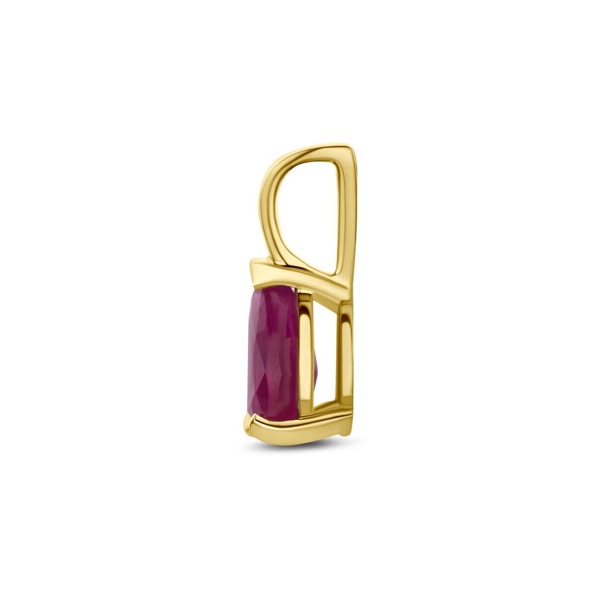 Hanger robijn 14K geelgoud 10,5 mm
