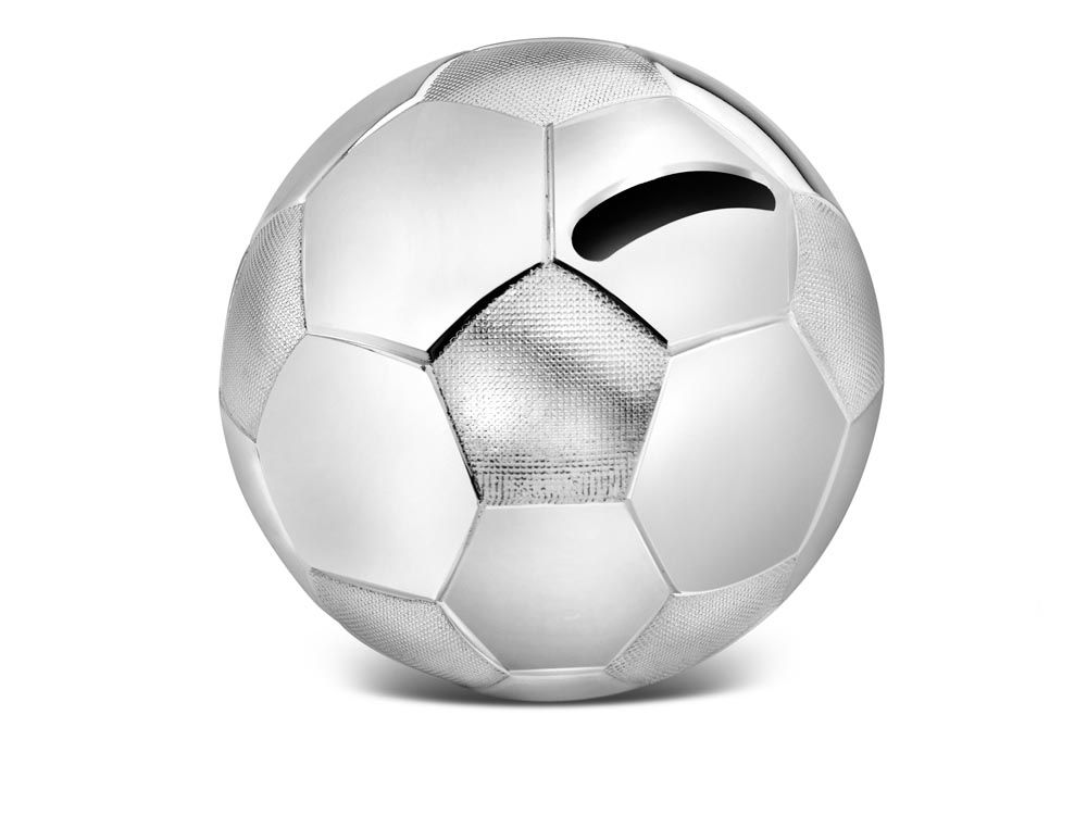 Zilverstad Spaarpot Voetbal Verzilverd - A6007260