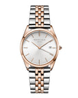 Rosefield horloge ACSRD-A06 The Ace Silver Sunray Silver Rosegold Duo - PansiteNederland.nl
