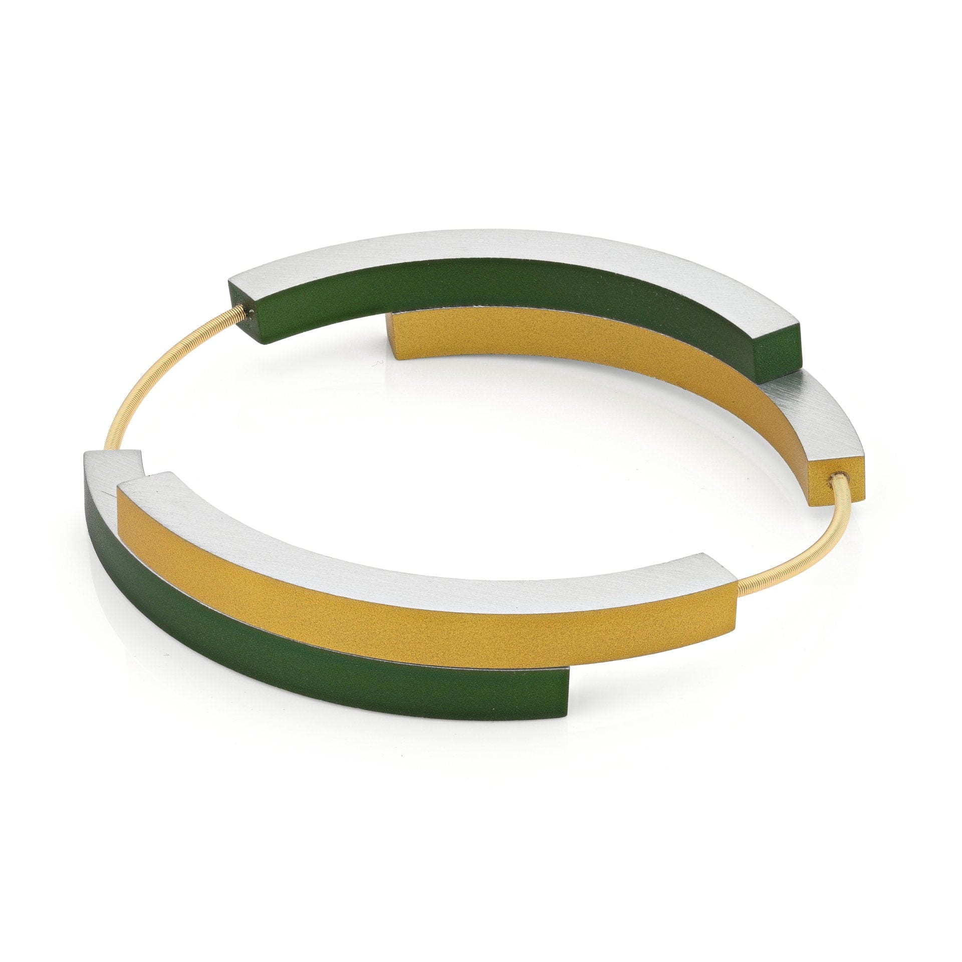 Clic Armband Vier bogen Groen Goud AG32GRG, exclusief en kwalitatief hoogwaardig. Ontdek nu!