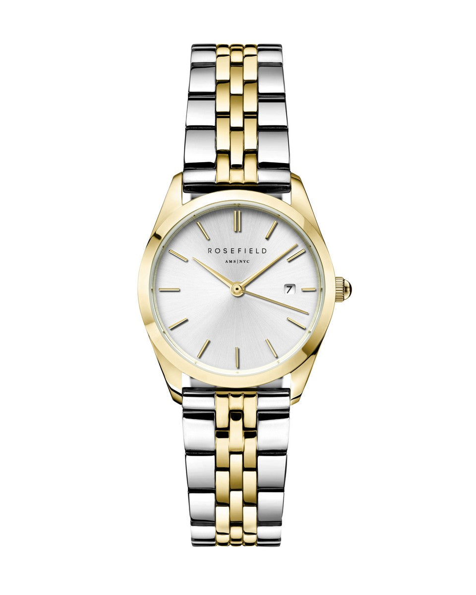 Rosefield horloge ASDSSG-A16 The Ace XS Silver Sunray Steel Silver Gold Duotone - PansiteNederland.nl
