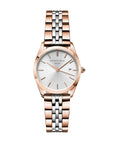 Rosefield horloge ASRSR-A21 The Ace XS Silver Sunray Steel Silver Rose Gold Duotone
