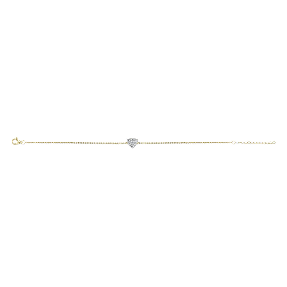 Gisser Armband Zilver Verguld Bicolor Zirkonia Wit 17+3 cm – B1028Y – foto 2