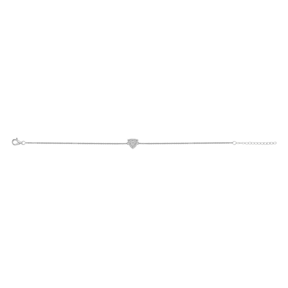 Gisser Armband Zilver Gerhodineerd Zirkonia Wit 17+3 cm – B1028 – foto 2