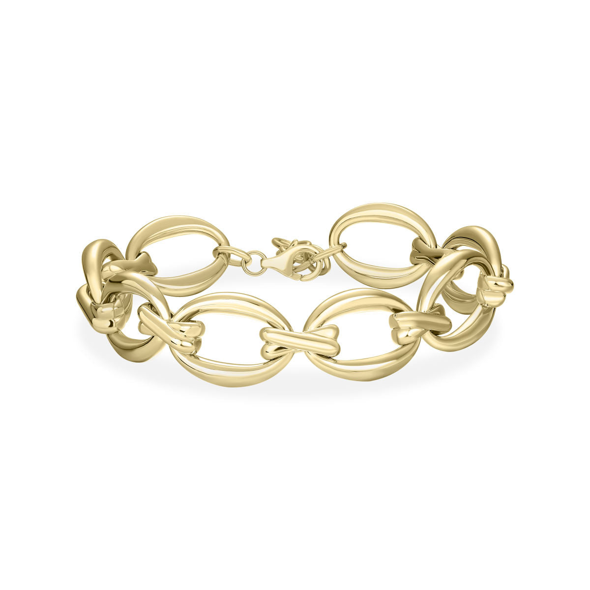 Gisser Armband Zilver Geel Verguld 18+3 cm – B1031Y