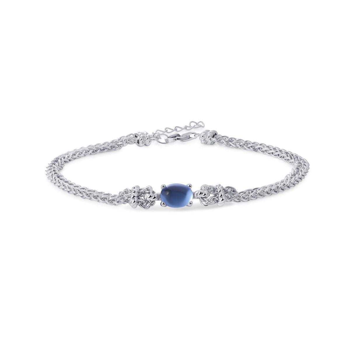 Gisser Armband Zilver Gerhodineerd Zirkonia Lichtblauw – B1032B