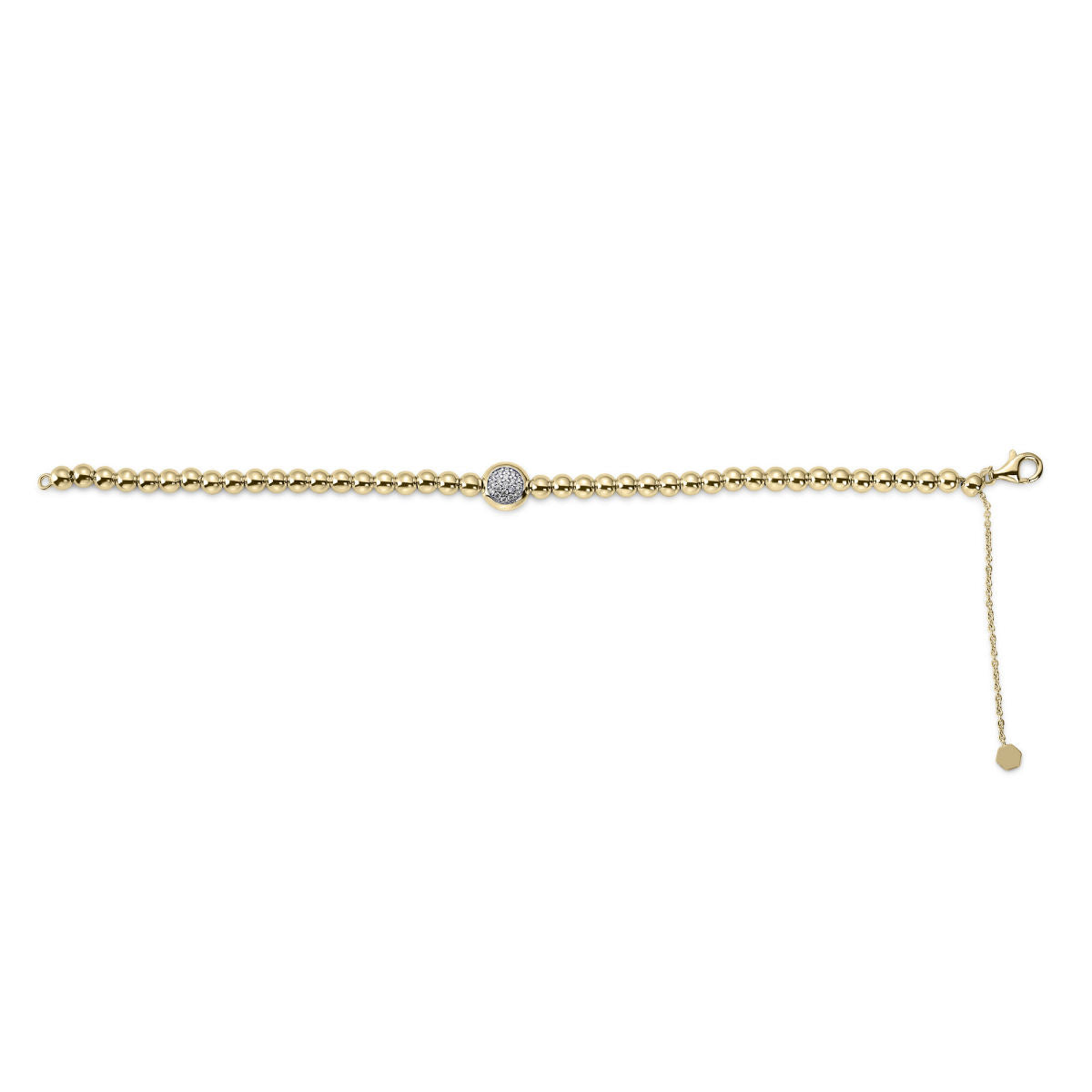Gisser Armband Zilver Geel Verguld 17+3 cm – B1046Y – foto 2