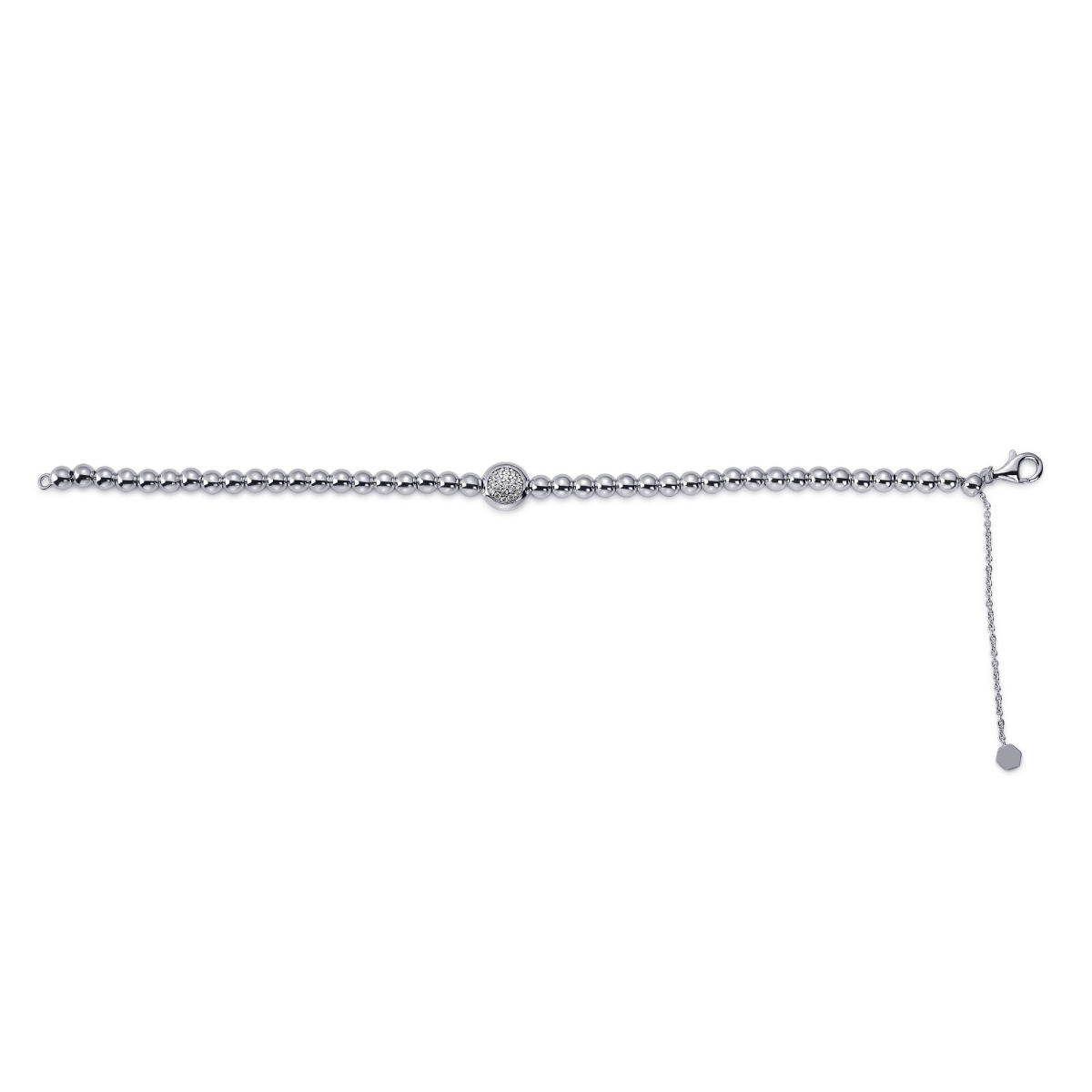 Gisser Armband Zilver Gerhodineerd Zirkonia Wit – B1046 – foto 2