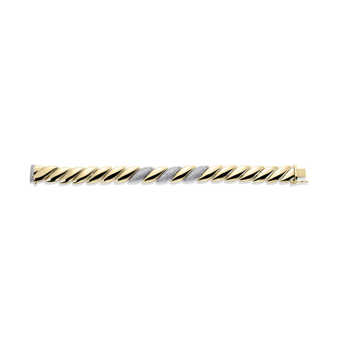 Gisser Armband Zilver Verguld Bicolor Zirkonia Wit – B1049Y – foto 2