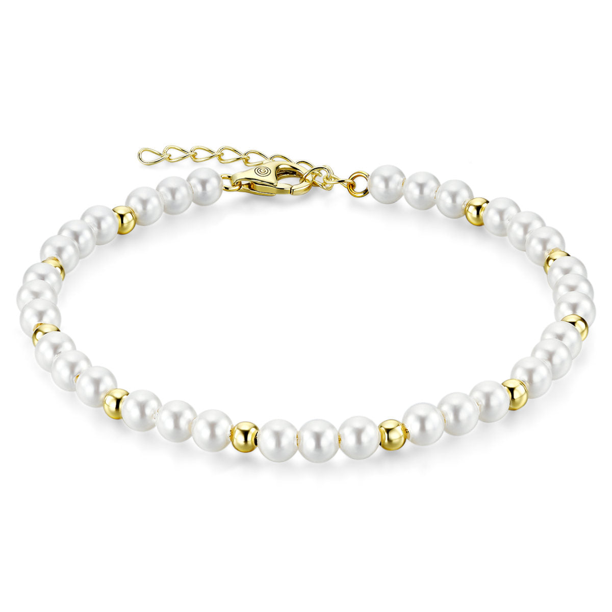 Gisser Armband Zilver Geel Verguld 17+3 cm – B1055Y