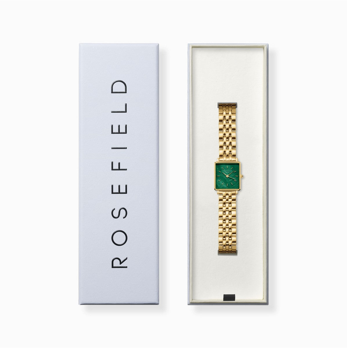 Rosefield horloge BEGSG-Q050 Boxy XS Emerald Steel Gold - PansiteNederland.nl