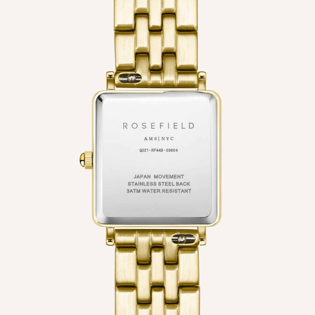 Rosefield horloge BEGSG-Q050 Boxy XS Emerald Steel Gold - PansiteNederland.nl
