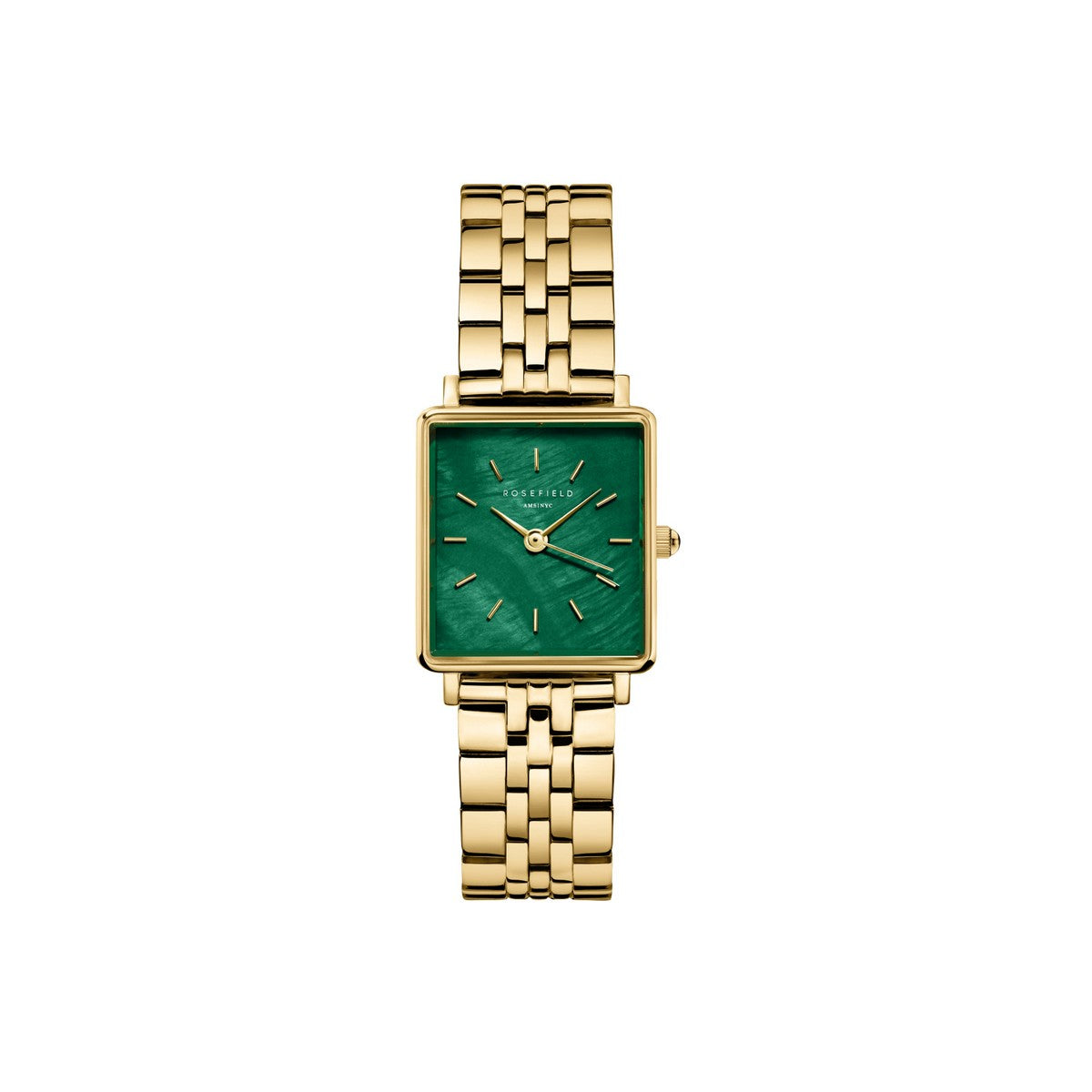 Rosefield horloge BEGSG-Q050 Boxy XS Emerald Steel Gold - PansiteNederland.nl