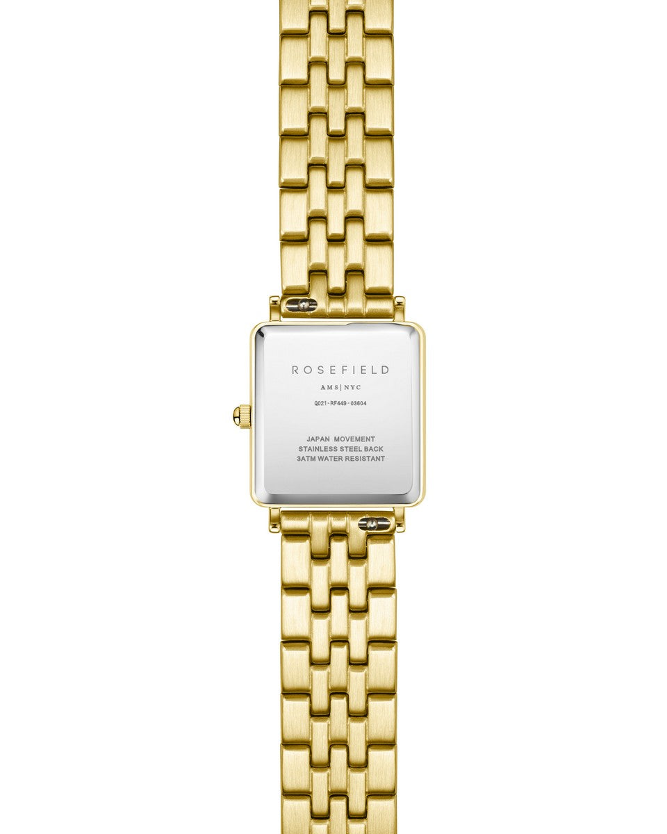 Rosefield horloge BEGSG-Q050 Boxy XS Emerald Steel Gold - PansiteNederland.nl