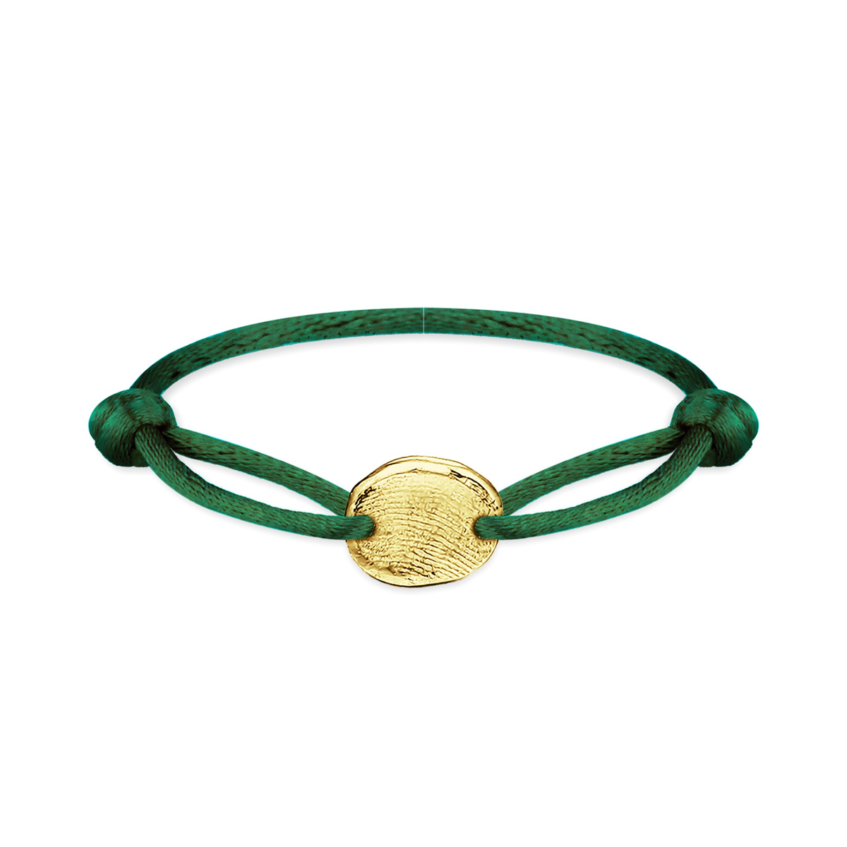 See You Satijnkoord armband met gouden vingerafdruk – BL-021 – afbeelding 1