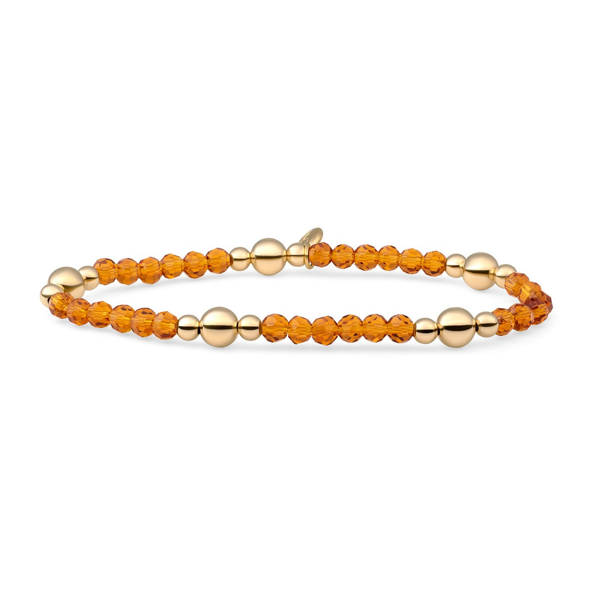 Sparkling Jewels - Armband: Citrine Quartz Bold Mix - Gold - BLK01G-G38, exclusief en kwalitatief hoogwaardig. Ontdek nu!