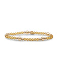 Sparkling Jewels armband Light Gold Citrine Quartz Bold Mix - Gold BLK01G-G65 - PansiteNederland.nl