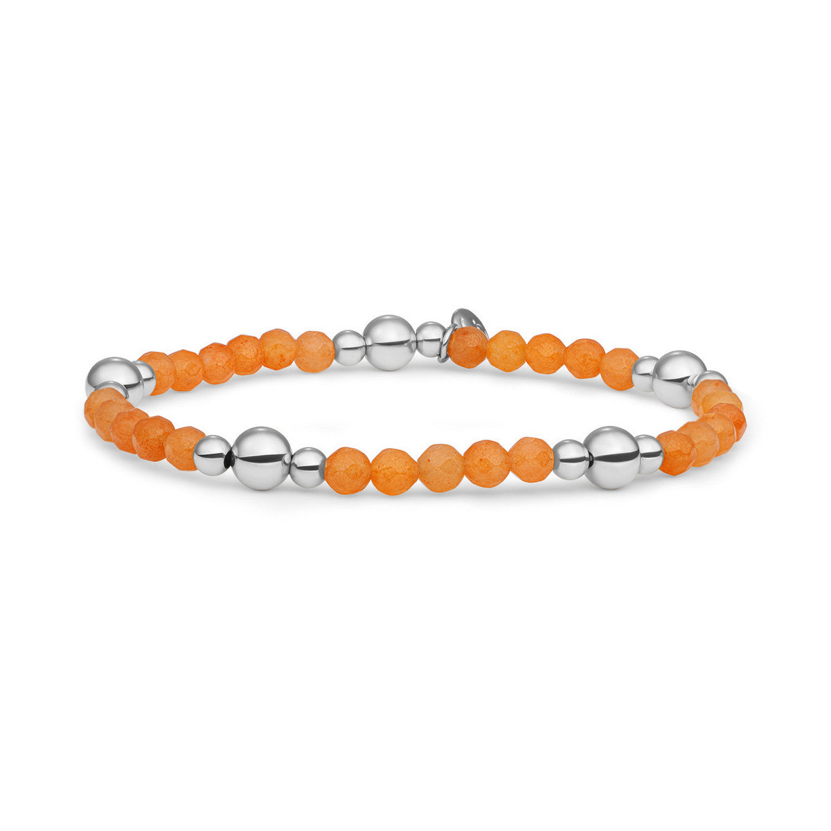 Sparkling Jewels Armband Aventurijn BLK01S-G28 Zilverkleurig