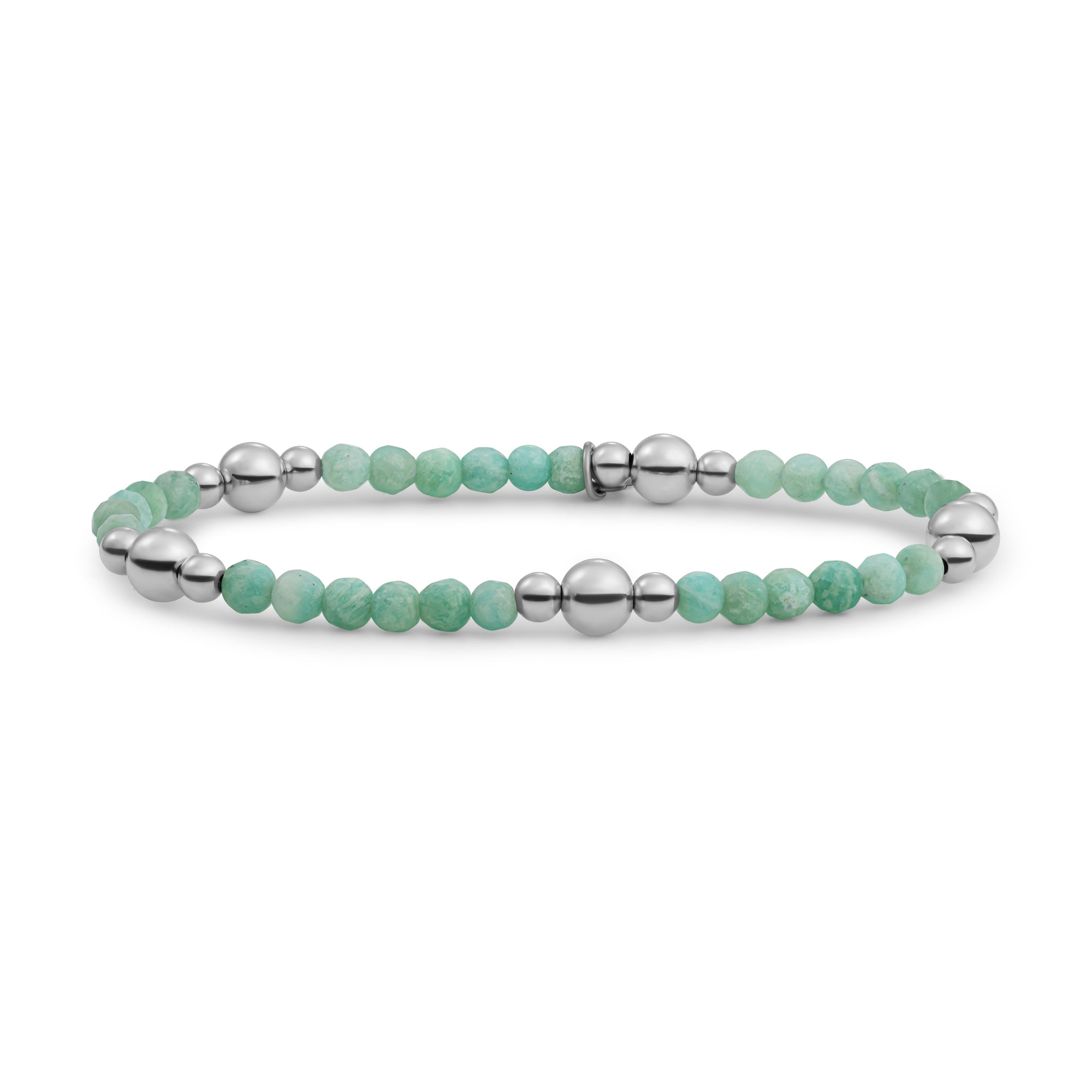 Sparkling Jewels Armband | Rich Green Amazonite Bold Mix - Silver BLK01S-G57