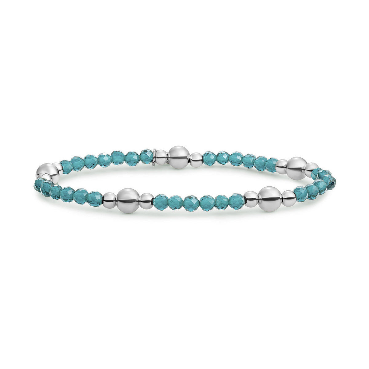 Sparkling Jewels Armband Turkoois BLK01S-G70 Zilverkleurig
