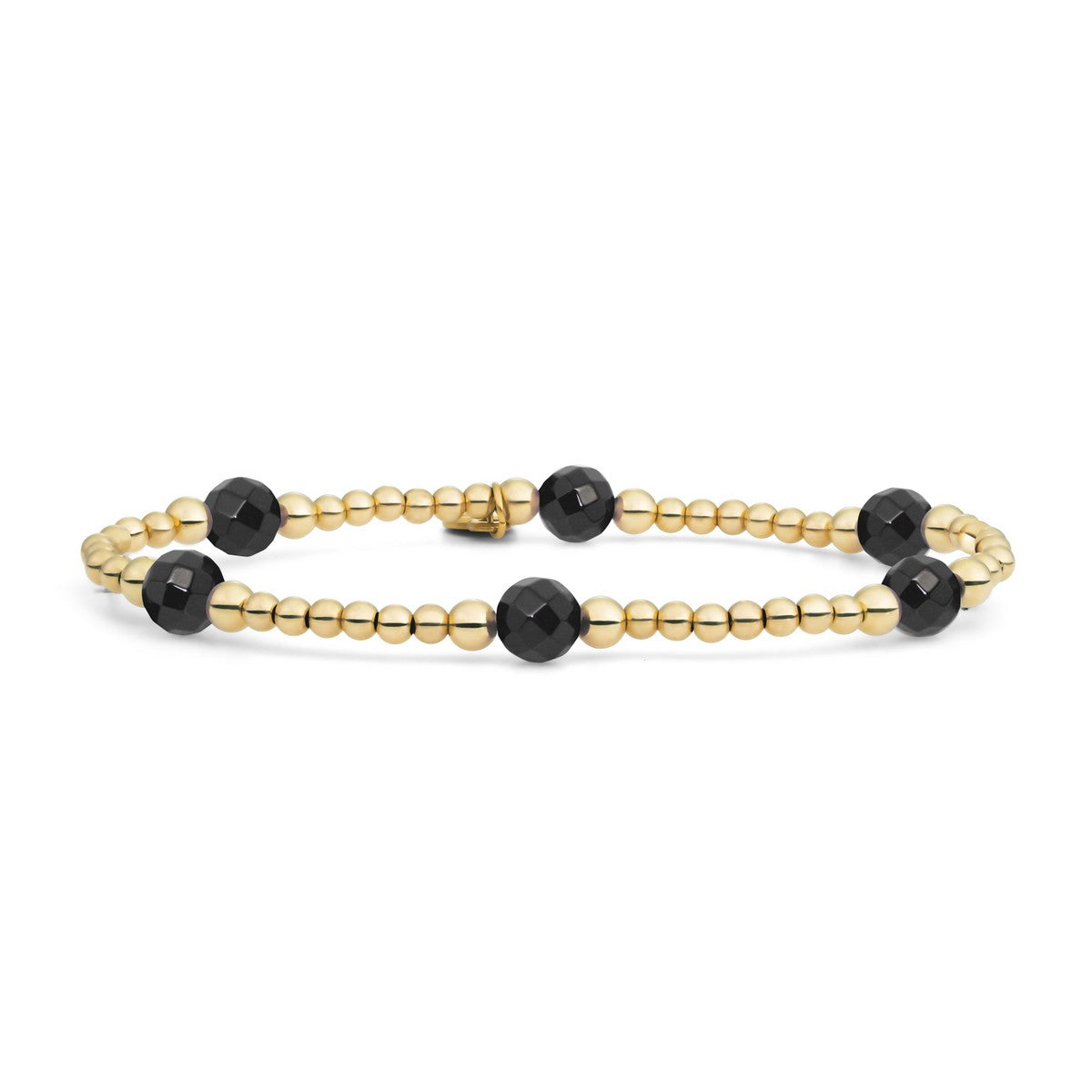 Sparkling Jewels - Armband: Onyx Reverse Bold Mix - Gold BLK03G-G07, exclusief en kwalitatief hoogwaardig. Ontdek nu!