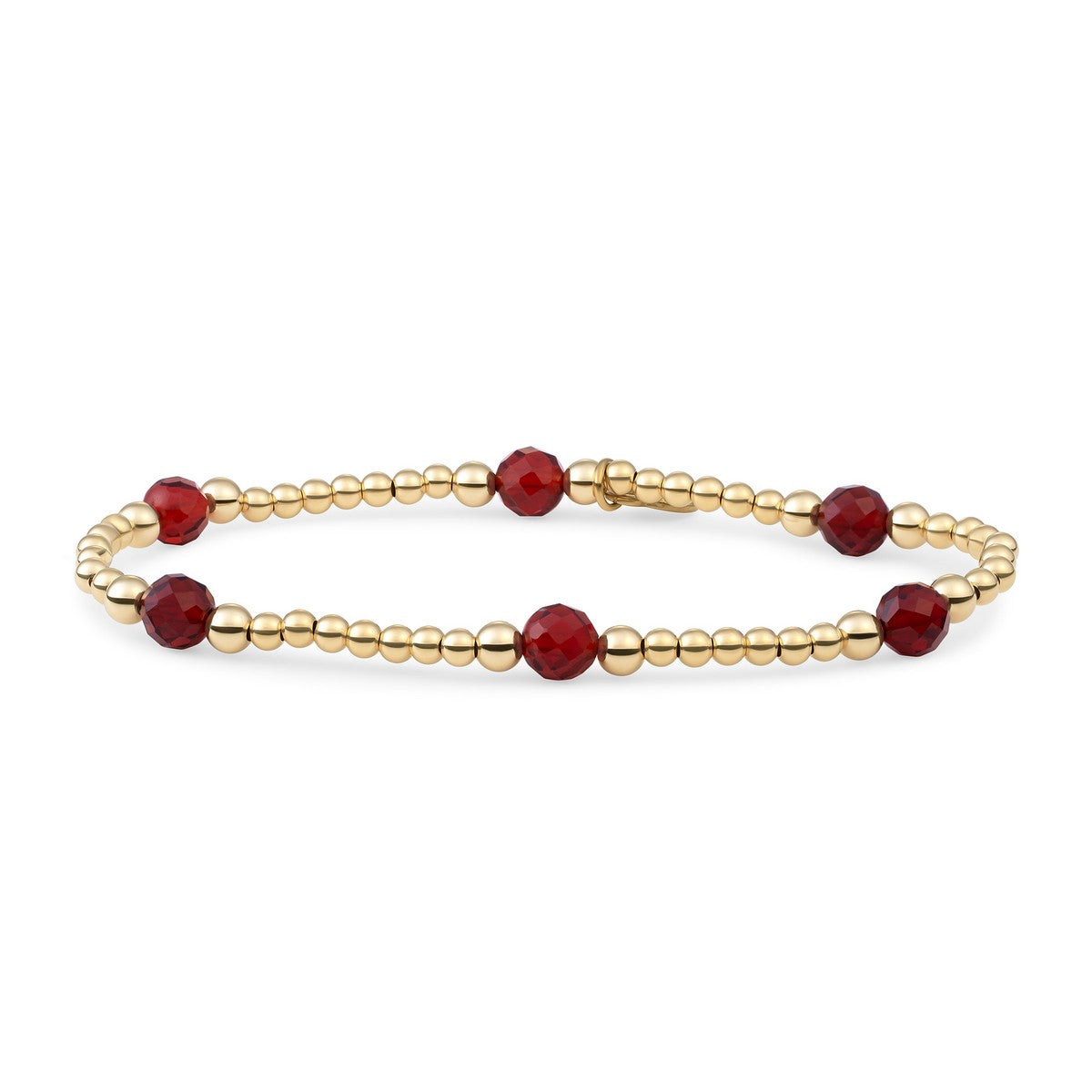 Sparkling Jewels - Armband: Ruby Quartz Reverse Bold Mix - Gold - BLK03G-G50, exclusief en kwalitatief hoogwaardig. Ontdek nu!