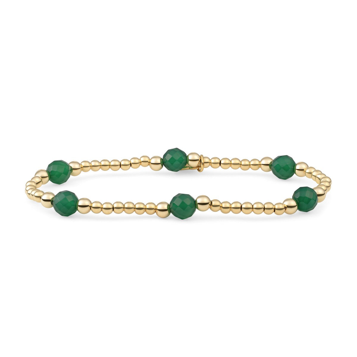 Sparkling Jewels - Armband: Green Onyx Reverse Bold Mix - Gold - BLK03G-G53, exclusief en kwalitatief hoogwaardig. Ontdek nu!