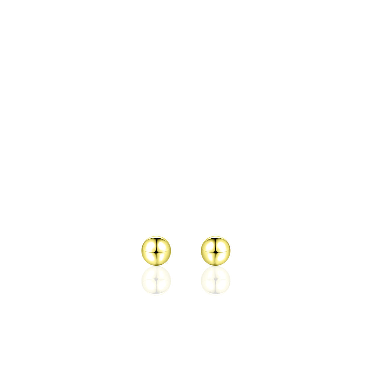 Gisser Oorknoppen Zilver Geel Verguld – BO4Y