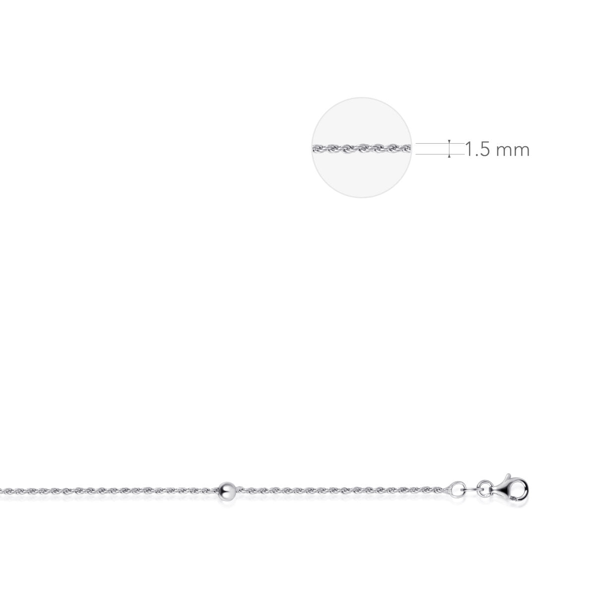 Gisser Ketting Zilver Gerhodineerd – C005
