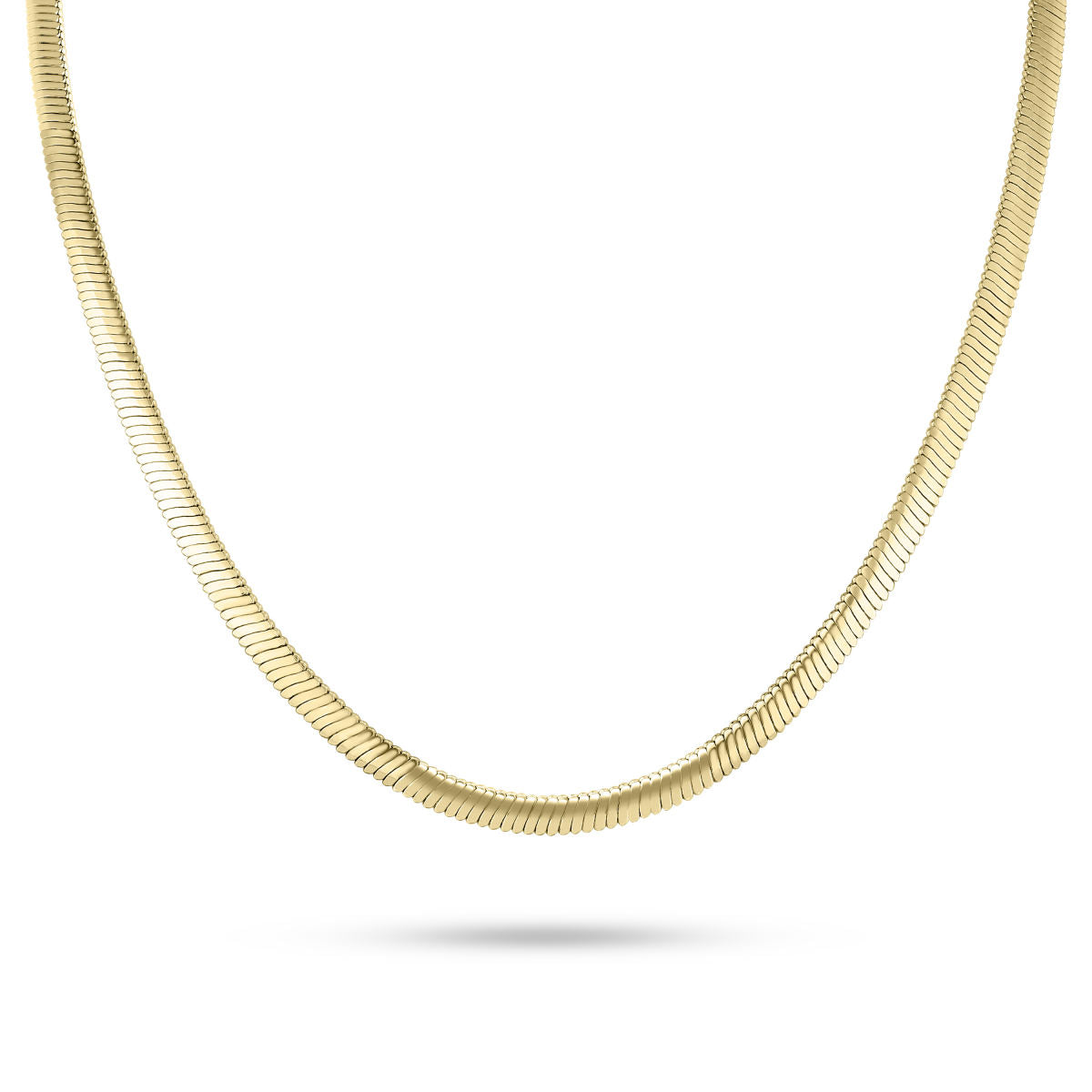 Gisser Ketting Zilver Geel Verguld 42+5 cm – C013Y