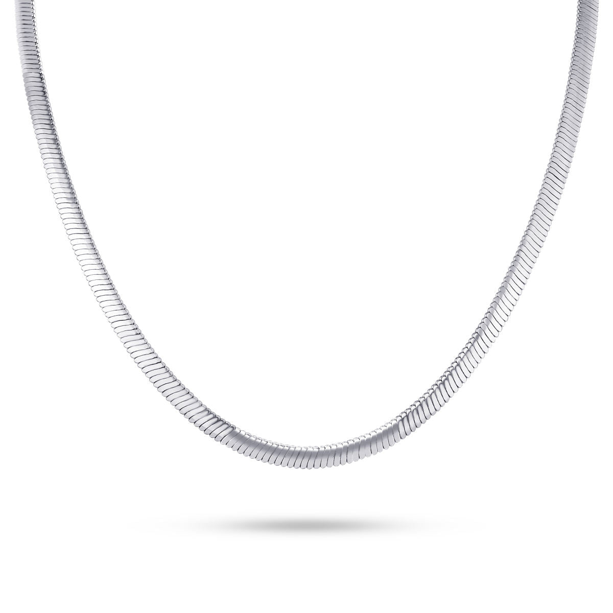 Gisser Ketting Zilver Gerhodineerd 42+5 cm – C013