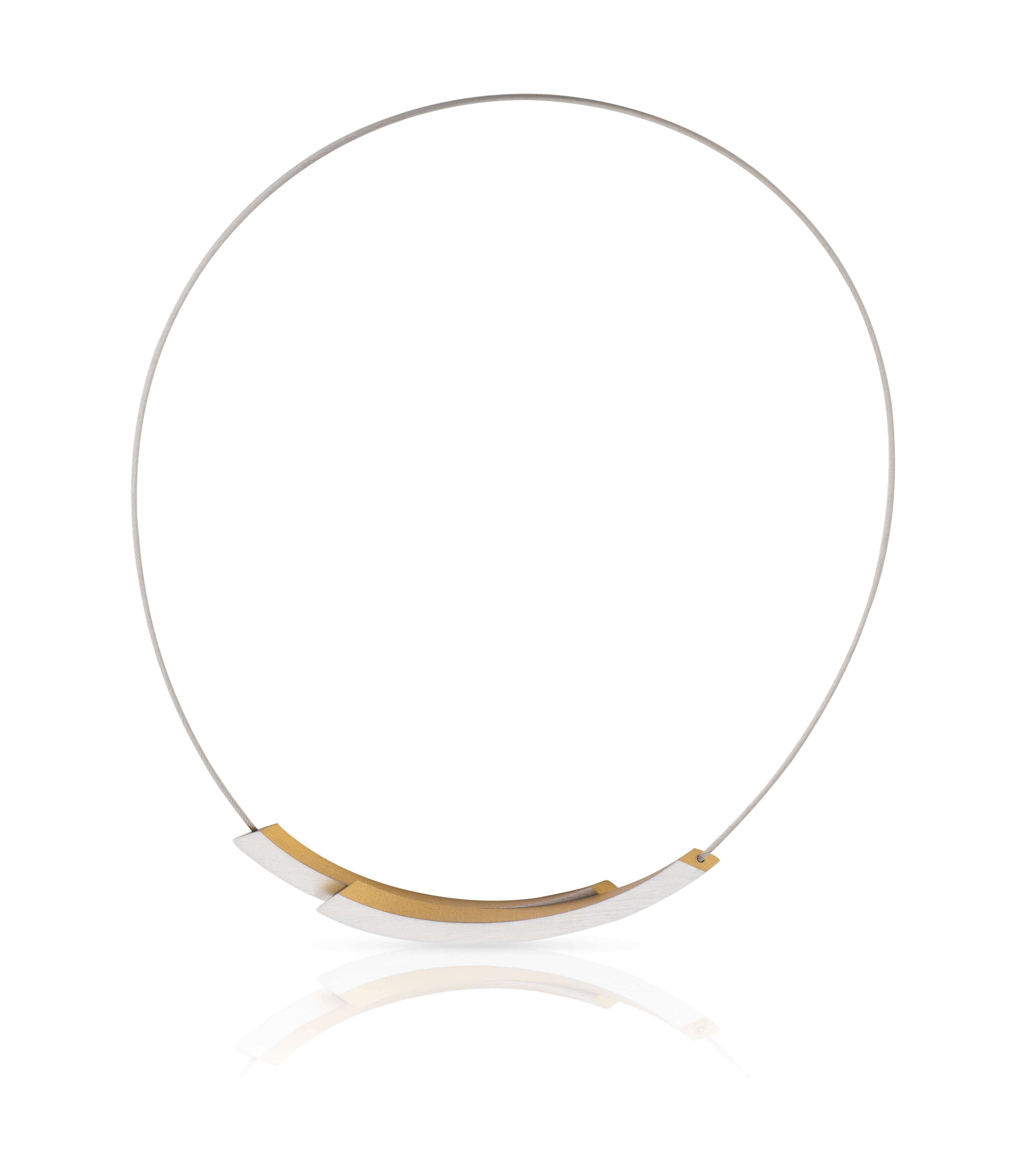 Clic Bogen Collier 37,5cm goud zwart - C74G