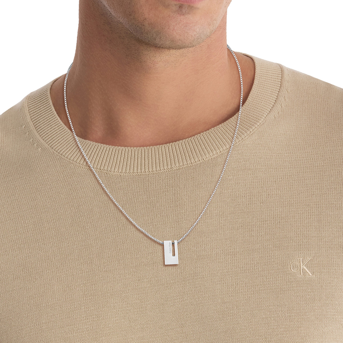 Calvin Klein Collier CJ35100019 Heren Zilverkleurig 60 cm