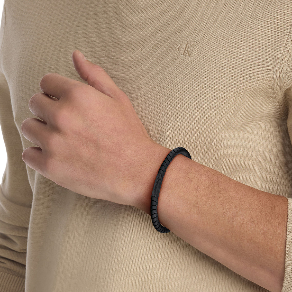 Calvin Klein Armband CJ35100051 Heren Zwart 19,5 cm