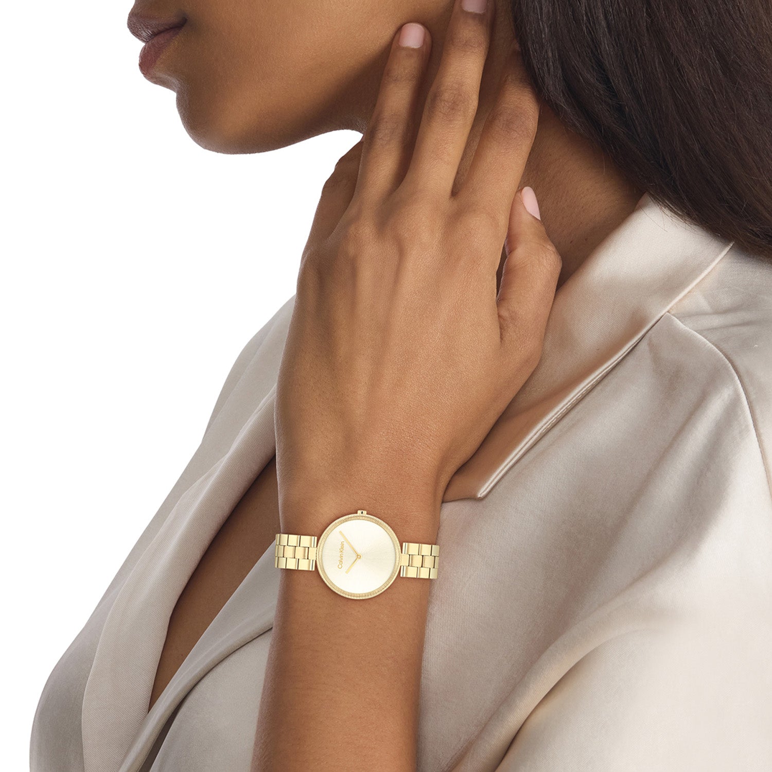 Calvin Klein Dames Horloge CK25100014 32 mm Goudkleurig