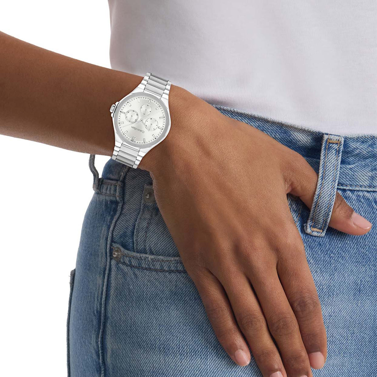 Calvin Klein Dames Horloge CK25100054 38 mm Zilverkleurig
