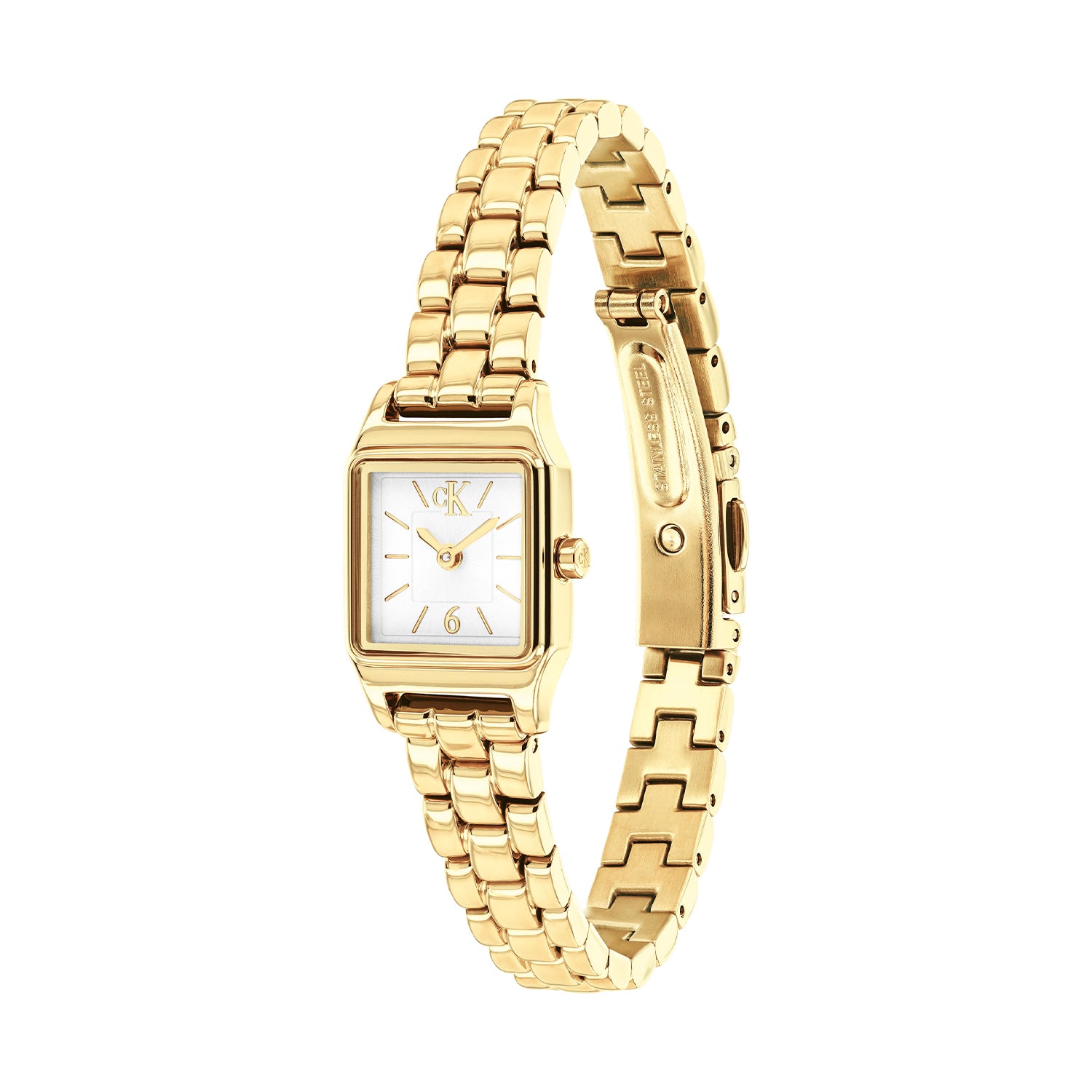 Calvin Klein Dames Horloge CK25100233 16 mm Goudkleurig