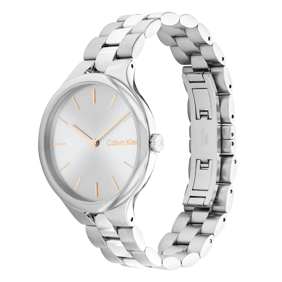 Calvin Klein Dames Horloge CK25200128 38 mm Zilverkleurig