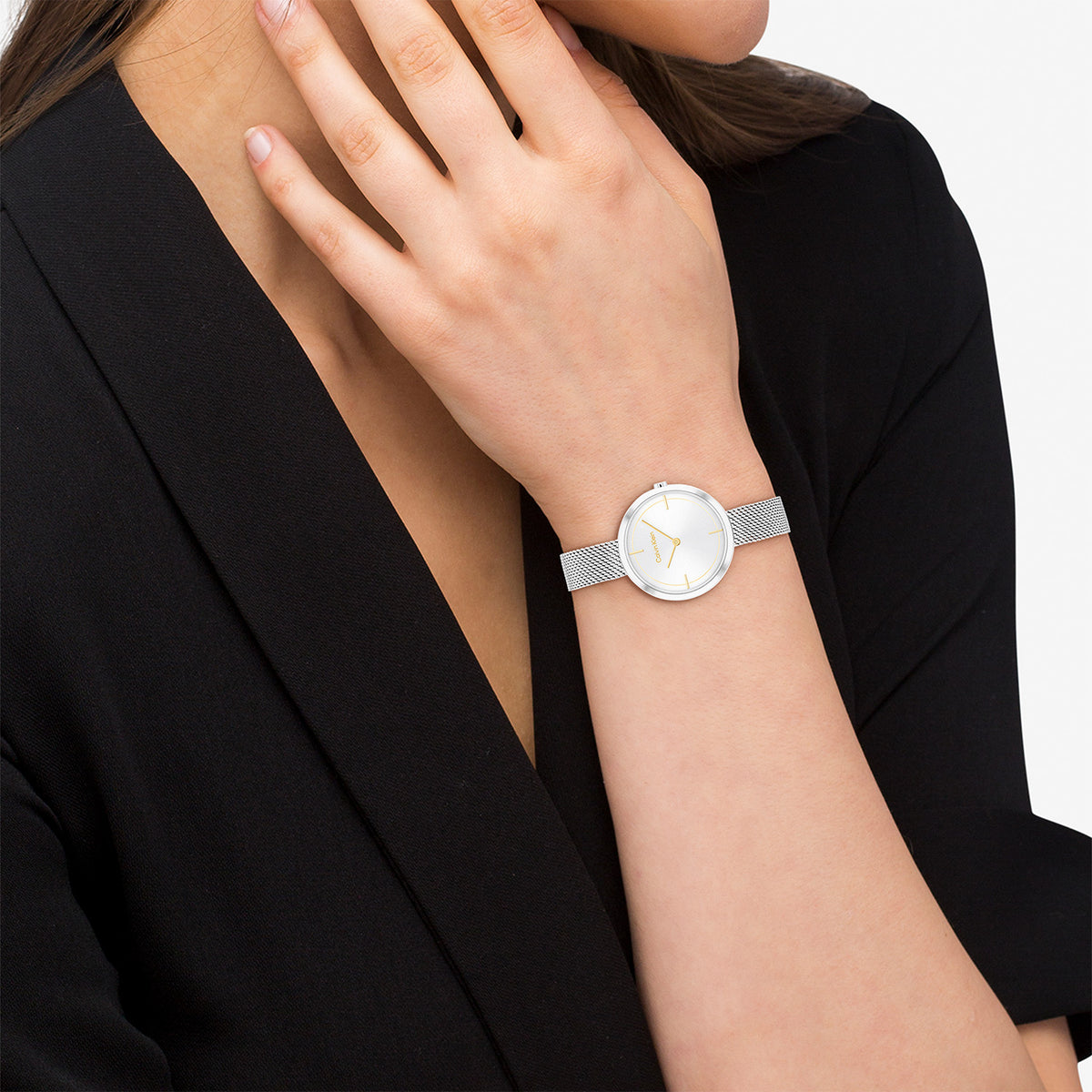 Calvin Klein Dames Horloge CK25200184 30 mm Zilverkleurig