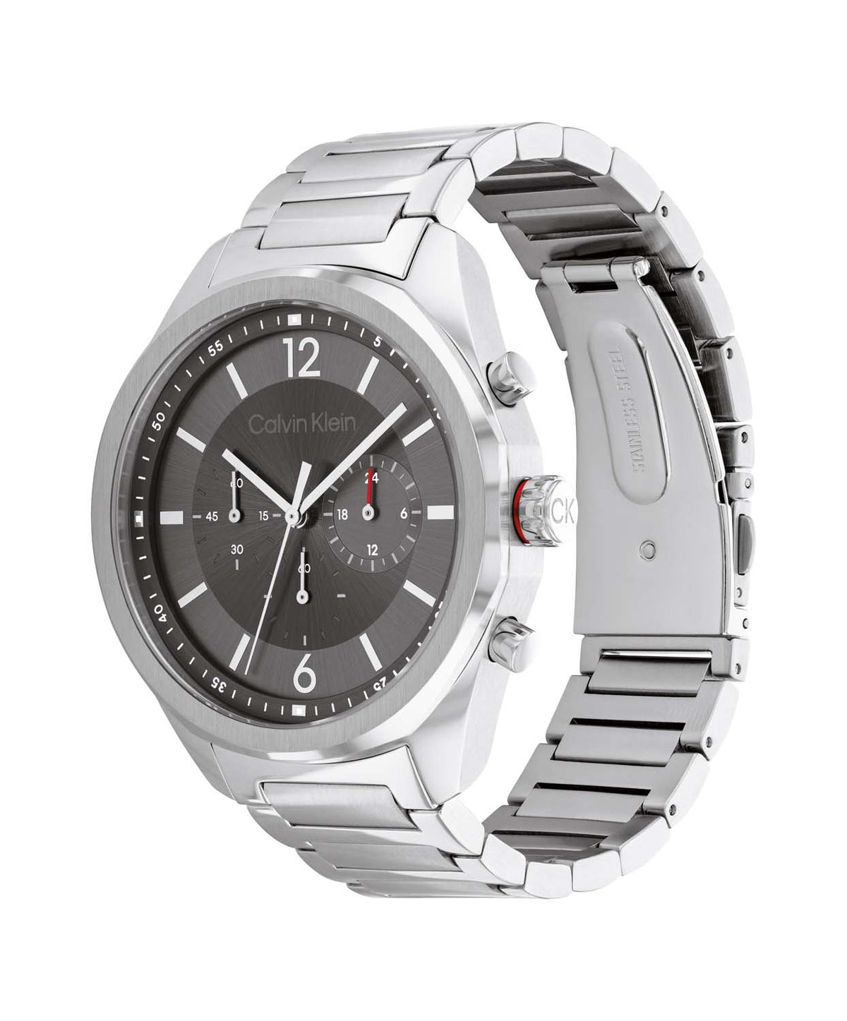 Calvin Klein Heren Horloge CK25200264 45 mm Zilverkleurig
