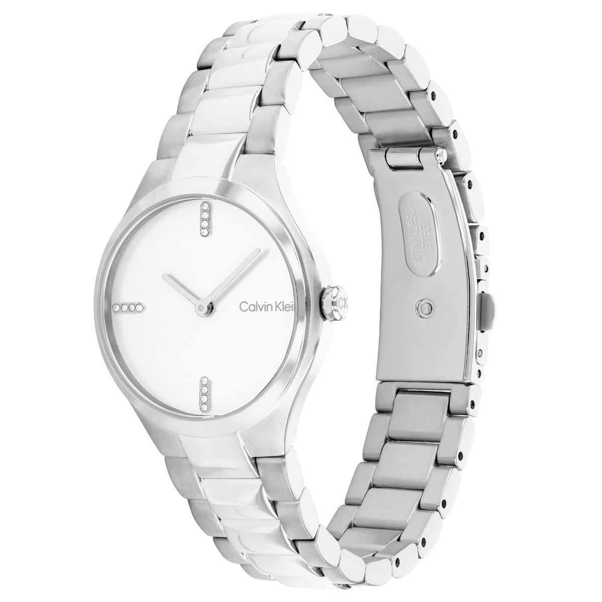 Calvin Klein Dames Horloge CK25200332 30 mm Zilverkleurig
