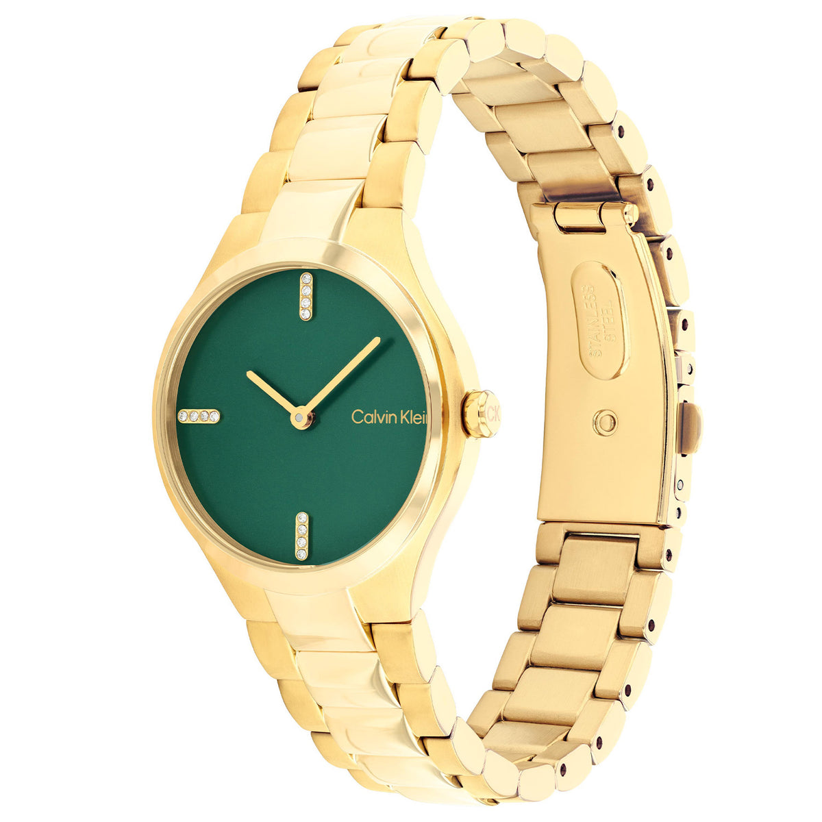 Calvin Klein Dames Horloge CK25200333 30 mm Goudkleurig