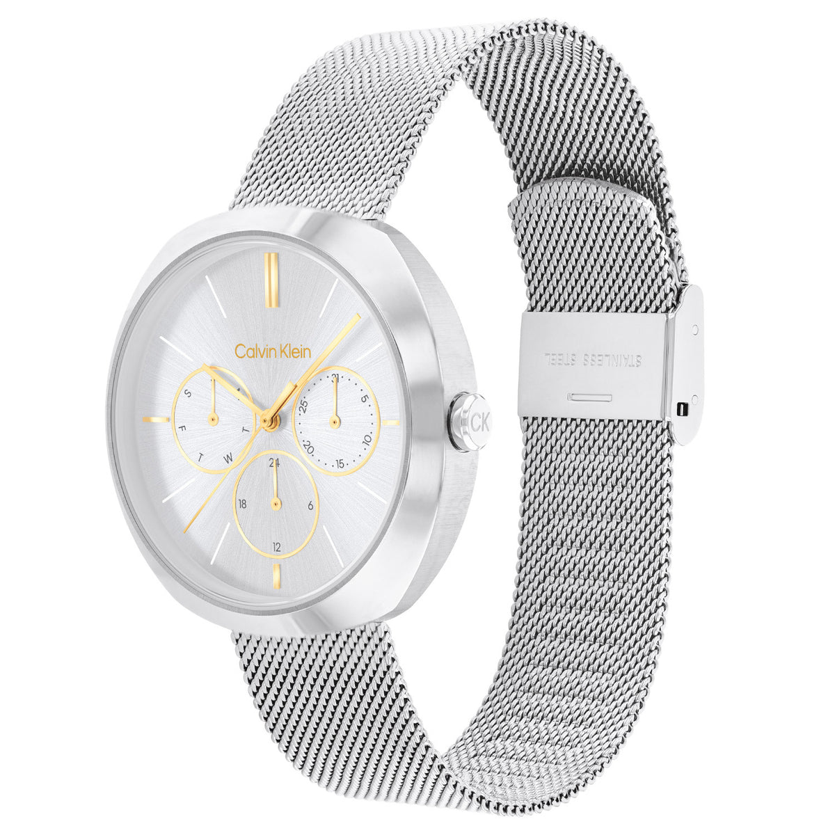 Calvin Klein Dames Horloge CK25200338 38 mm Zilverkleurig