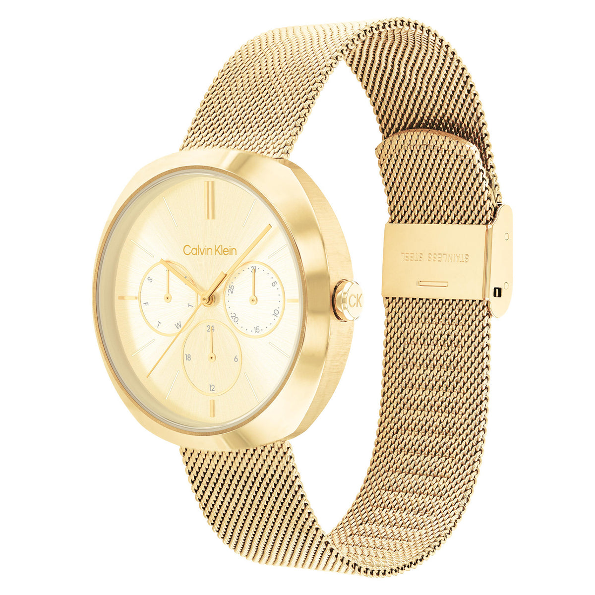 Calvin Klein Dames Horloge CK25200339 38 mm Goudkleurig