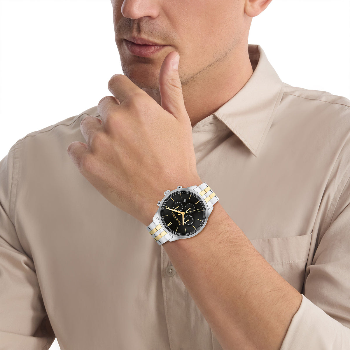 Calvin Klein Heren Horloge CK25200380 44 mm Rosékleurig
