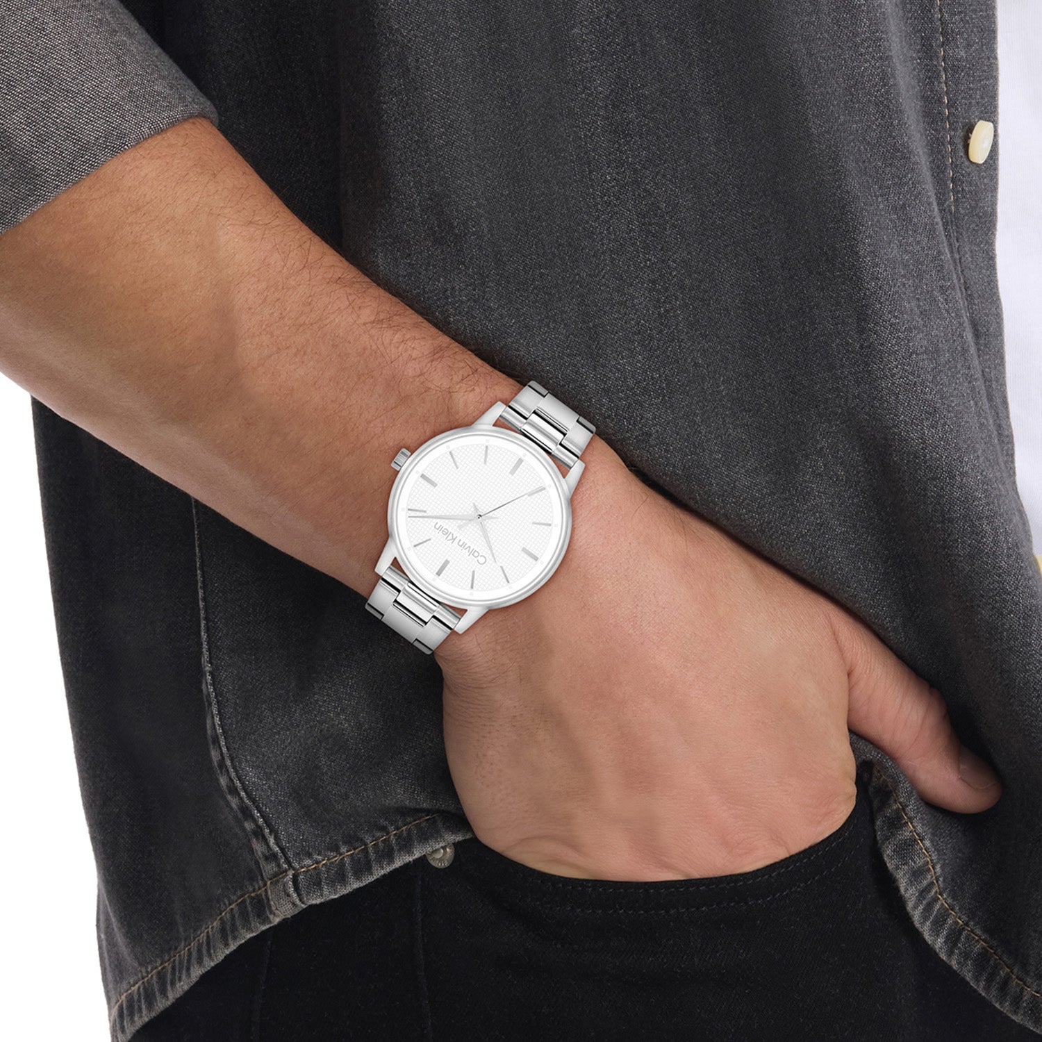 Calvin Klein Herenhorloge CK25200501 Zilverkleurig 41 mm