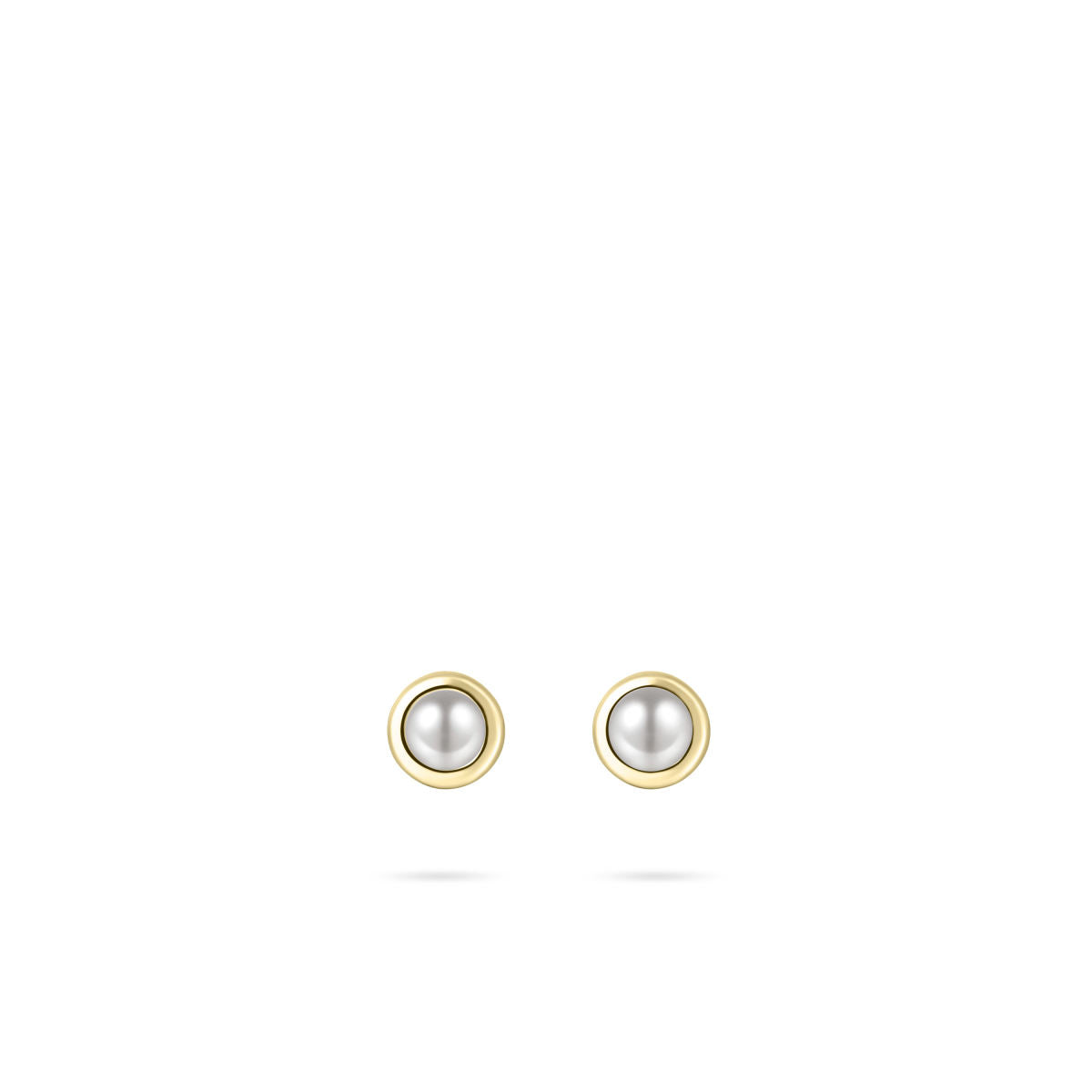 Gisser Oorringen Zilver Geel Verguld Schelpparel – E1001YWP